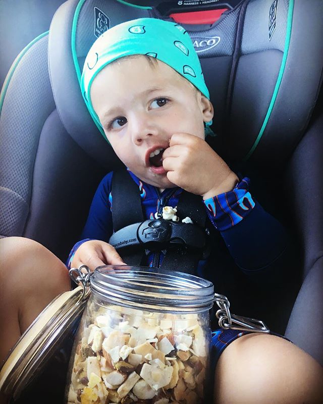 Sucker for his Mama’s trail mix